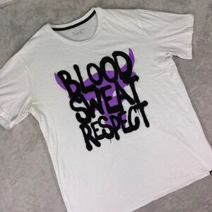 Under Armour Men's Project Rock Blood Sweat Respect Tee XXL White 2022 Graphic